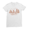 Camping Red Ladies Fitted T-Shirt