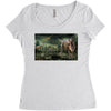 dinosaur attack Women's Triblend Scoop T-shirt