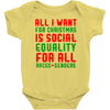 all i want for christmas Baby Bodysuit