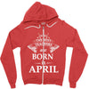 the best teachers are born in april Zipper Hoodie