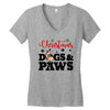 christmas dogs and paws Women's V-Neck T-Shirt