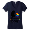 mama bear gay pride Women's V-Neck T-Shirt