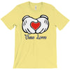 mickey et l'amour en T-Shirt