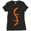 helix of heroes funny retro sci fi superhero symbol cool logo Ladies Fitted T-Shirt
