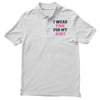 i wear pink for my aunt breast cancer Polo Shirt