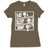 v3 eat sleep snap Ladies Fitted T-Shirt