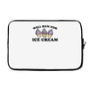 will run for ice cream Laptop sleeve