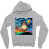 Totoro Van Gogh Parody Zipper Hoodie