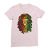 new! men's rasta vibe lion Ladies Fitted T-Shirt