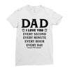 I Love You Dad Ladies Fitted T-Shirt
