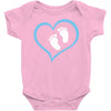 Baby Boy with Heart Any Name Customized Baby Bodysuit