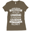 Super Cool Granddad Of A Freaking Awesome Grandson Ladies Fitted T-Shirt