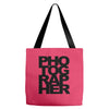 photographer camera photography modern text photos scrapbook geek t sh Tote Bags