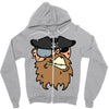 pirates face Zipper Hoodie