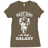 Best Dad in The Galaxy Ladies Fitted T-Shirt