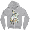 ghost just here for the boos Zipper Hoodie