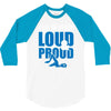 swim mom loud and proud sports athlete athletic 3/4 Sleeve Shirt