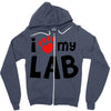 i love my lab labrador Zipper Hoodie