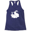 rude, rabbits humping,funny Racerback Tank