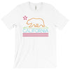 neon sign california republic flag bear T-Shirt