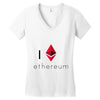 I Love Ethereum Women's V-Neck T-Shirt