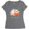 i give zero fox Women's Triblend Scoop T-shirt