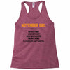 November Girl Hated By Many Racerback Tank