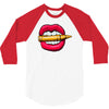 bullet in mouth 3/4 Sleeve Shirt