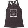 triple nerd score Racerback Tank
