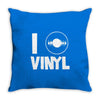 i love vinyl Throw Pillow