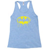 batman dying bleeding logo Racerback Tank