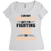 I am Not Super Woman But I'm Fighting Uterine Cancer So Close Enough Women's Triblend Scoop T-shirt
