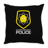 super secret police Throw Pillow