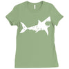 shark 'bite me' Ladies Fitted T-Shirt