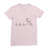hunting heartbeat Ladies Fitted T-Shirt