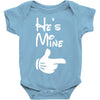 he's mine she's mine Baby Onesie