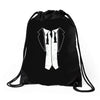 disheveled tuxedo Drawstring Bags