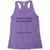 dad balls greeting Racerback Tank