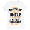 Super Cool Uncle Of A Freaking Awesome Niece Ladies Fitted T-Shirt