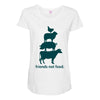 friends not food. Maternity Scoop Neck T-shirt
