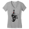 biker girl Women's V-Neck T-Shirt
