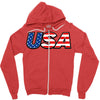 usa 3 Zipper Hoodie