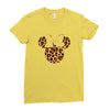 Minnie Mouse Leopard Ladies Fitted T-Shirt
