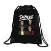 dobre twins Drawstring Bags
