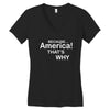 because america Women's V-Neck T-Shirt