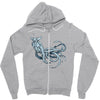 sea emperor transparent buffalo Zipper Hoodie