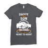daddy and son not always eye to eye Ladies Fitted T-Shirt