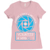 aperture science volunteer Ladies Fitted T-Shirt