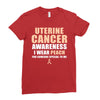 Uterine Cancer Awareness I Wear Peach For Some Special To Me Ladies Fitted T-Shirt