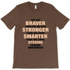 Braver Stronger Smarter Uterine Cancer Awareness T-Shirt